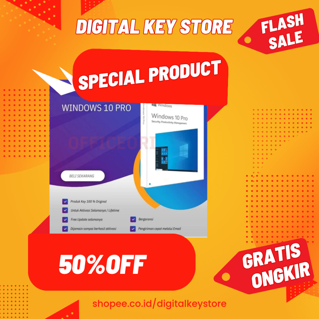 01promo windows 10 pro 32 bit / 64 bit, Digital License, lifetime retail