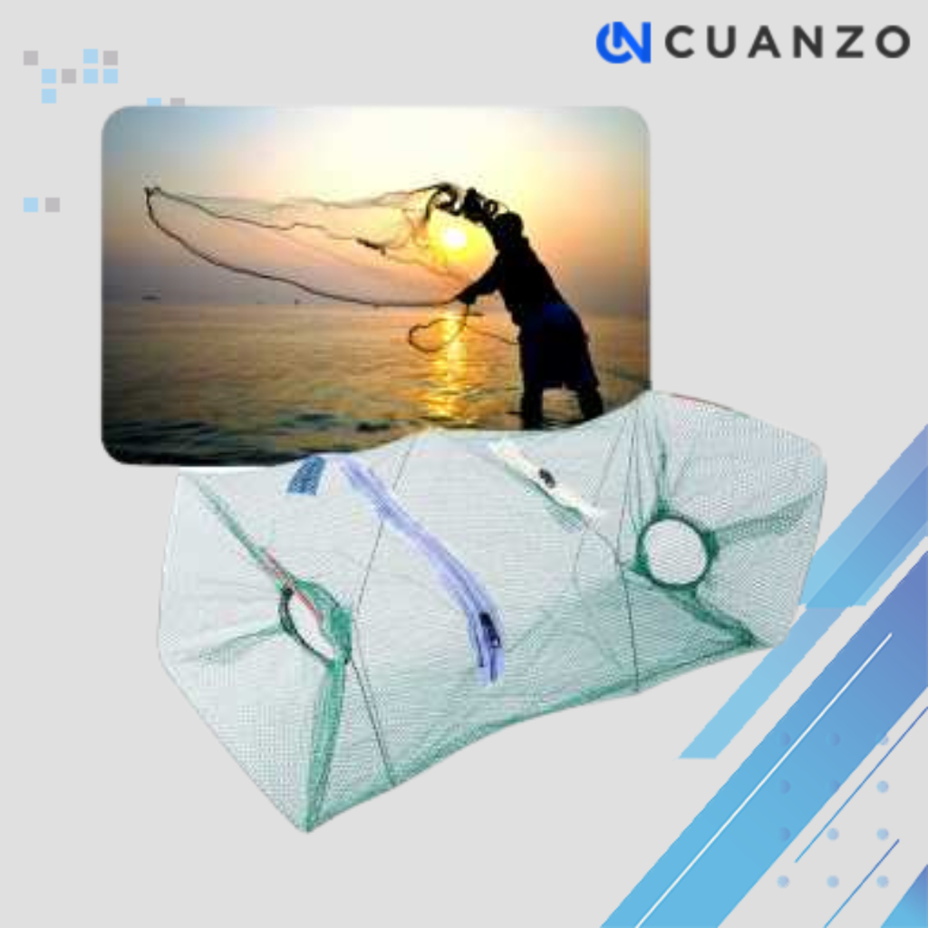Jaring Pancing Ikan Udang Fishing Net 48x22x22 cm / Jaring Ikan Lempar / Jaring Ikan Siap Pakai / Ja
