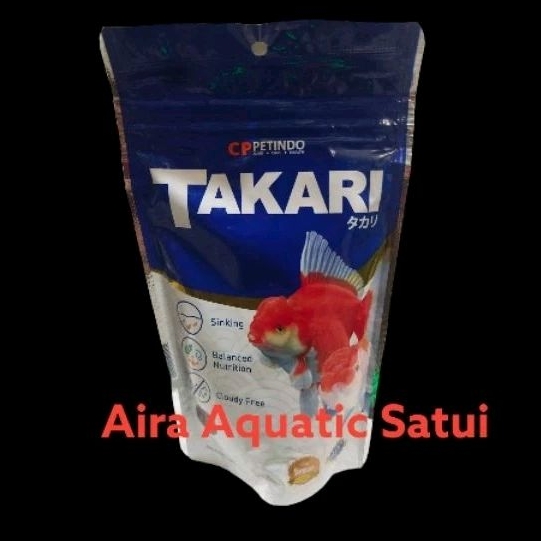 Takari Sinking pakan pelet ikan koki 100 gram protein 40%