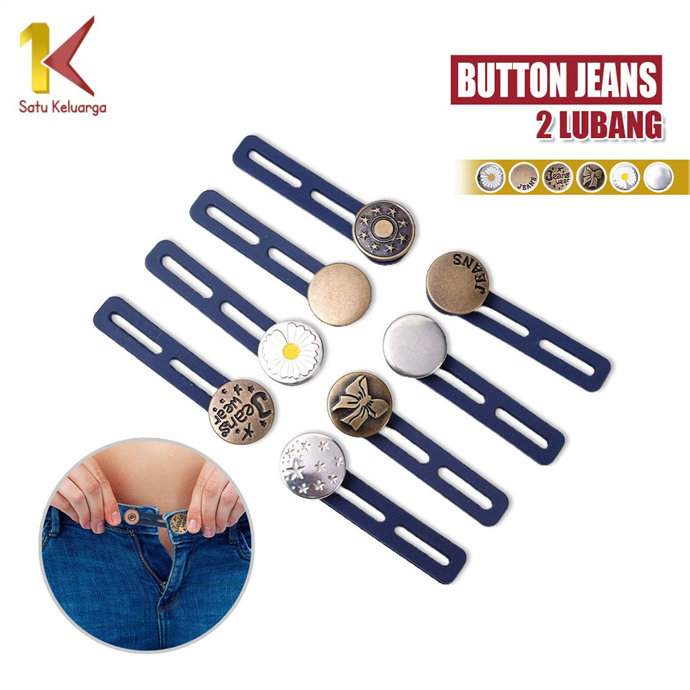 Satu Keluarga Kancing Pembesar Celana Double Extender C1058 Kancing Jeans Daisy Pembesar Lingkar Pin