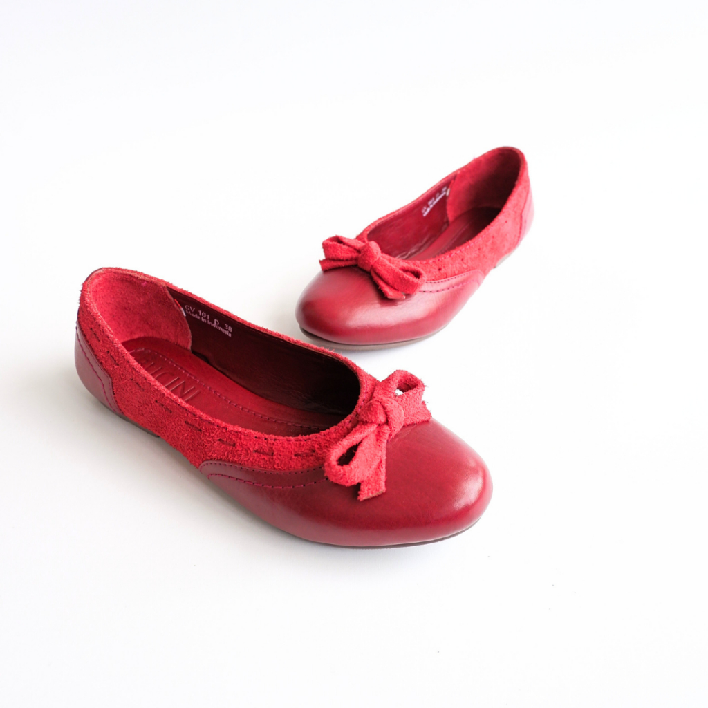 Sepatu Flat Wanita Kulit Asli Premium | BUCINI GV 101 D Leather Flat Shoes