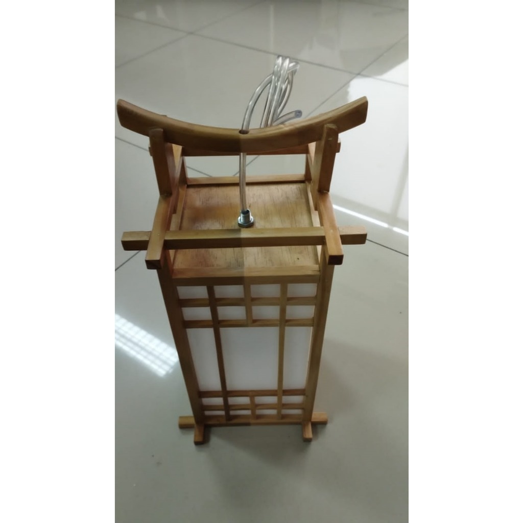 Lampu Gantung Kayu Model Jepang Ruji Kotak