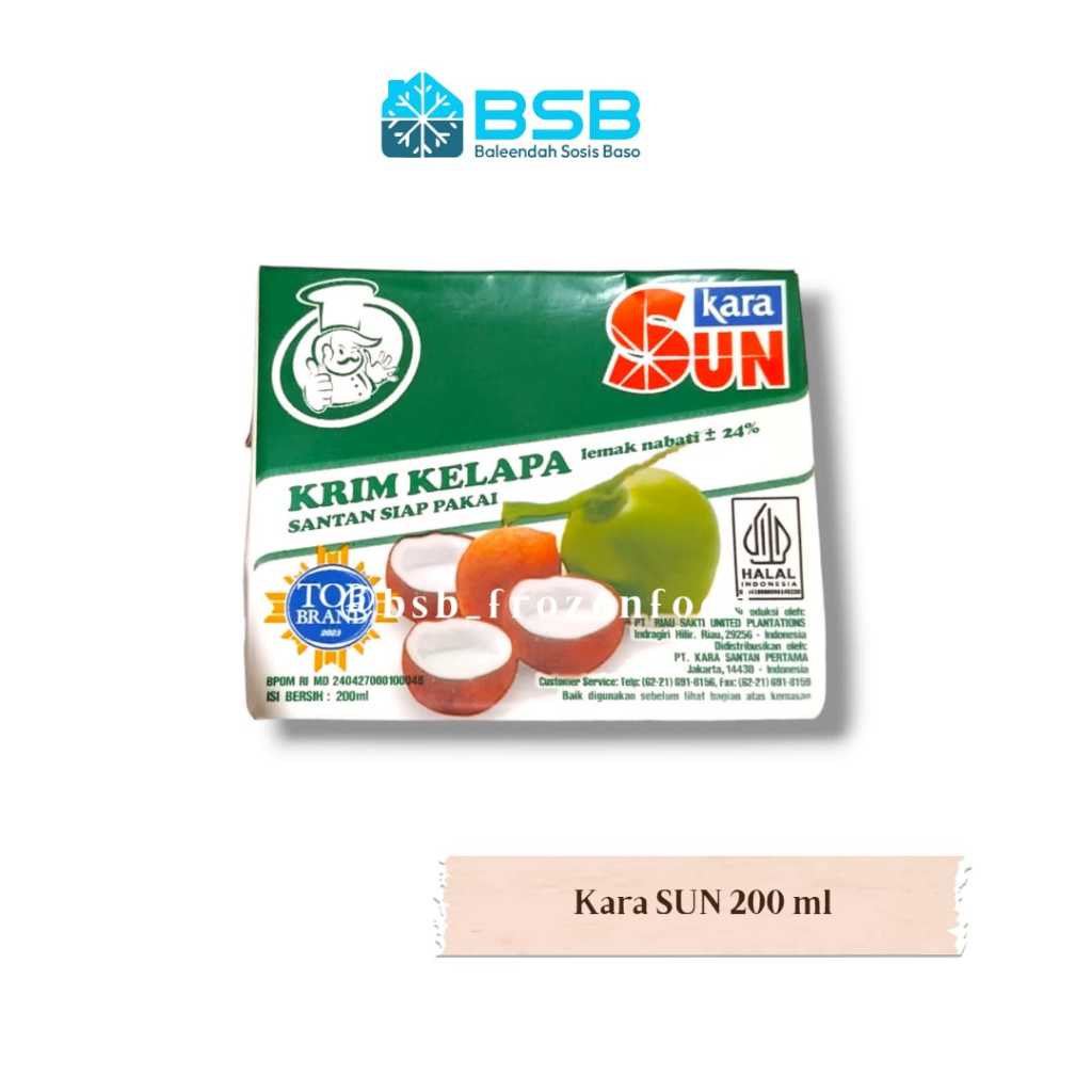 

Sun Kara Kotak Kara Santan Cair Santan Instan Kemasan 200 ml / 65 ml