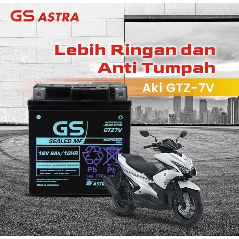 AKI MOTOR GTZ-7V MOTOR AEROX/NMAX LAMA AKI GS ASTRA ORIGINAL