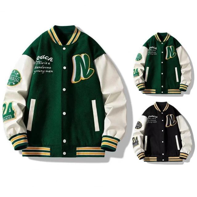 Jaket Varsity Anak Jaket Baseball Kancing Bahan Fleece COACH CLASSIC Hoodie Cewek Cowok Korean Style