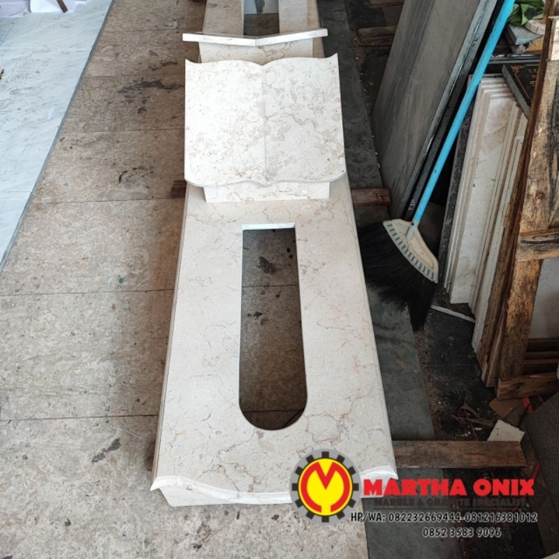 Batu Nisan Makam Anak Marmer, Kijing Makam Bahan Marmer Untuk Anak 60x100 cm