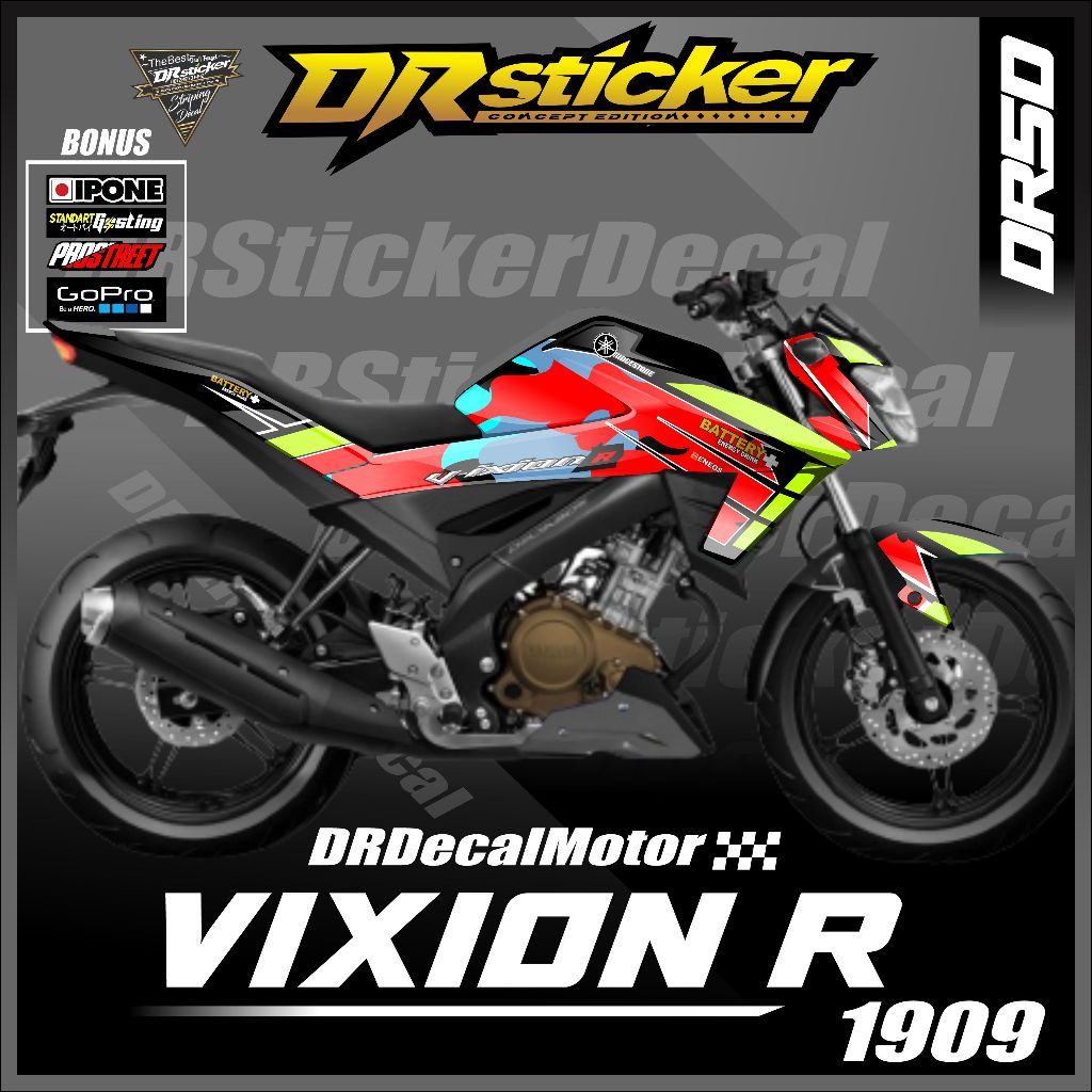 Tersedia & Cod Decal Vixion R 155 Decal Vixion Stiker Vixion R 155 Full Body