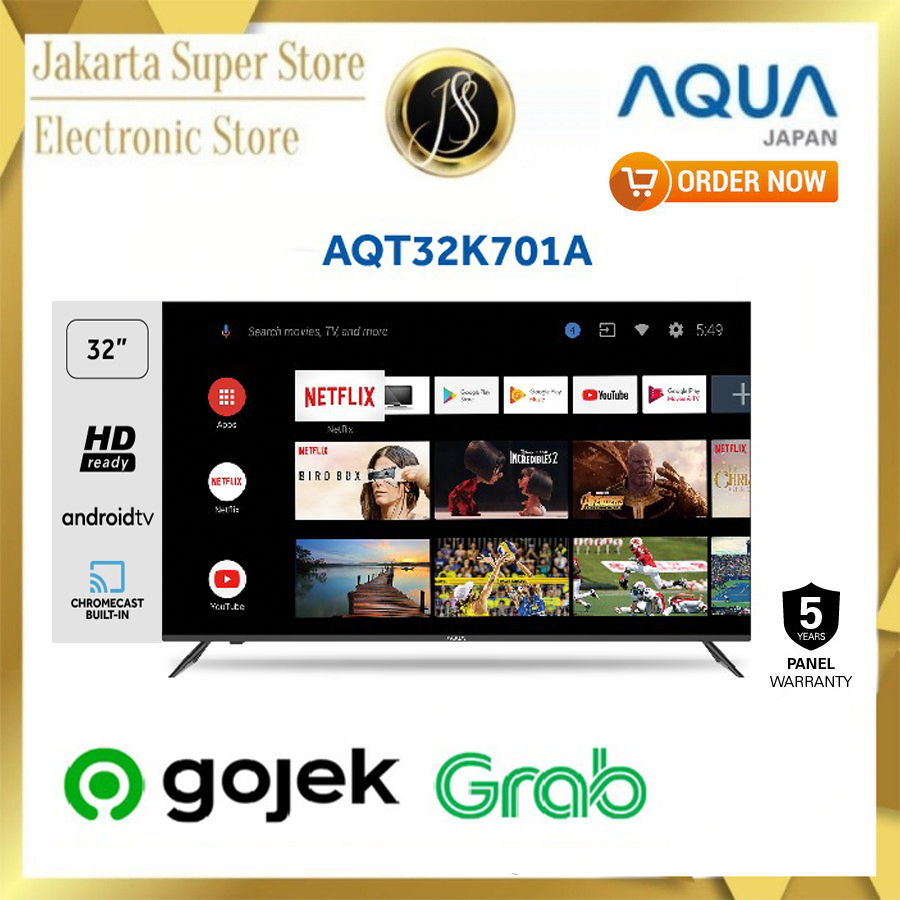 AQUA SMART ANDROID TV AQT32K701A 32 INCH - Android 11