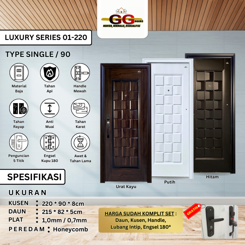 Pintu Baja Utama GG-Luxury Single 01.220