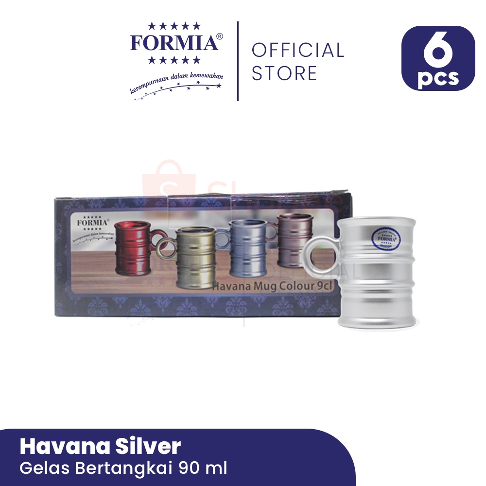 Formia Gelas Bertangkai Havana 9 cl Silver / 6 pcs