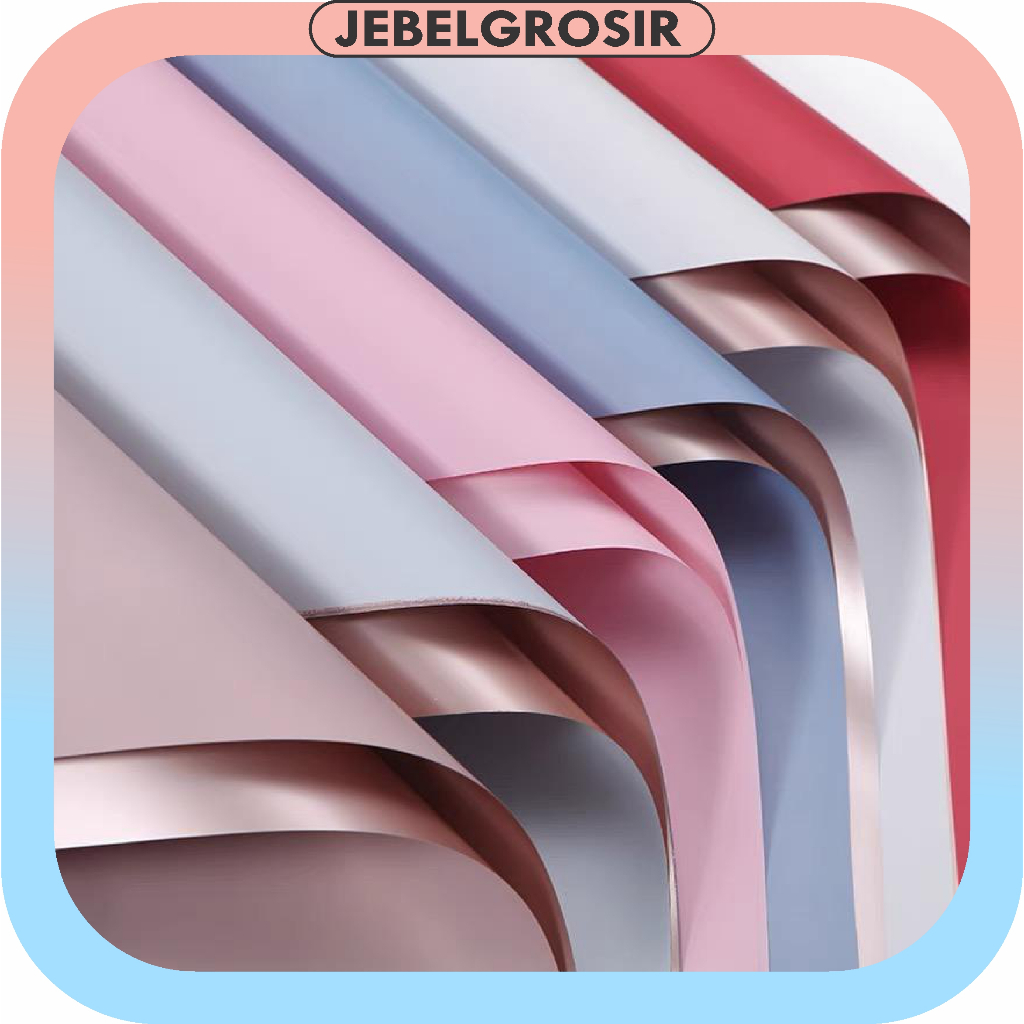 

20 Lembar Kertas Buket Dua Warna Rose Gold BiColor Cellophane Flower Wrapping KB19