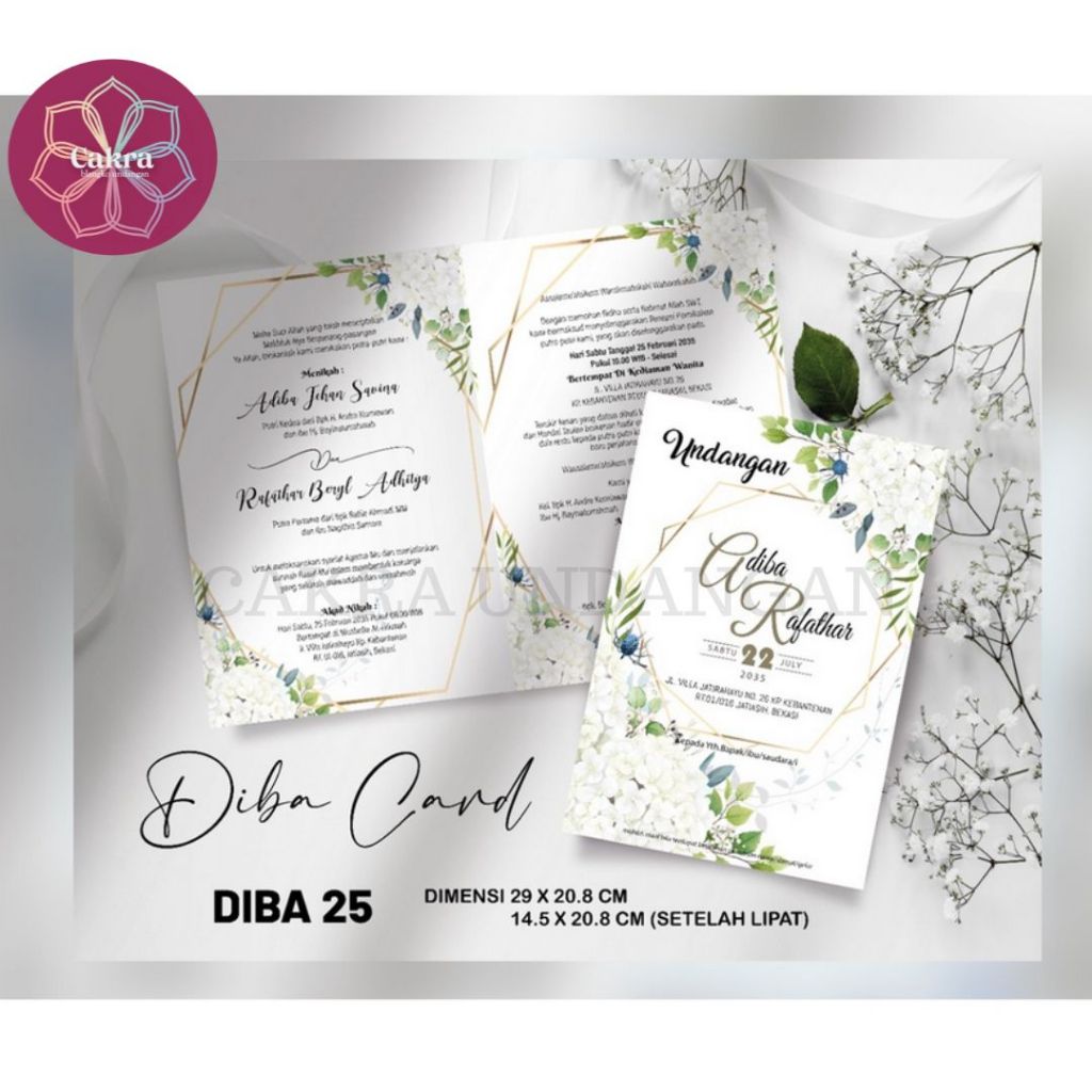 

Diba 25 Blangko Undangan Pernikahan CAKRA