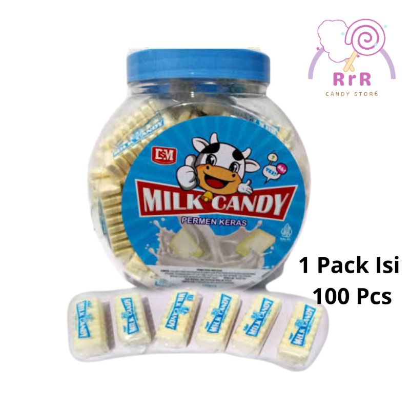 Milk Candy DSM Permen Keras 1 Pack 100 Pcs