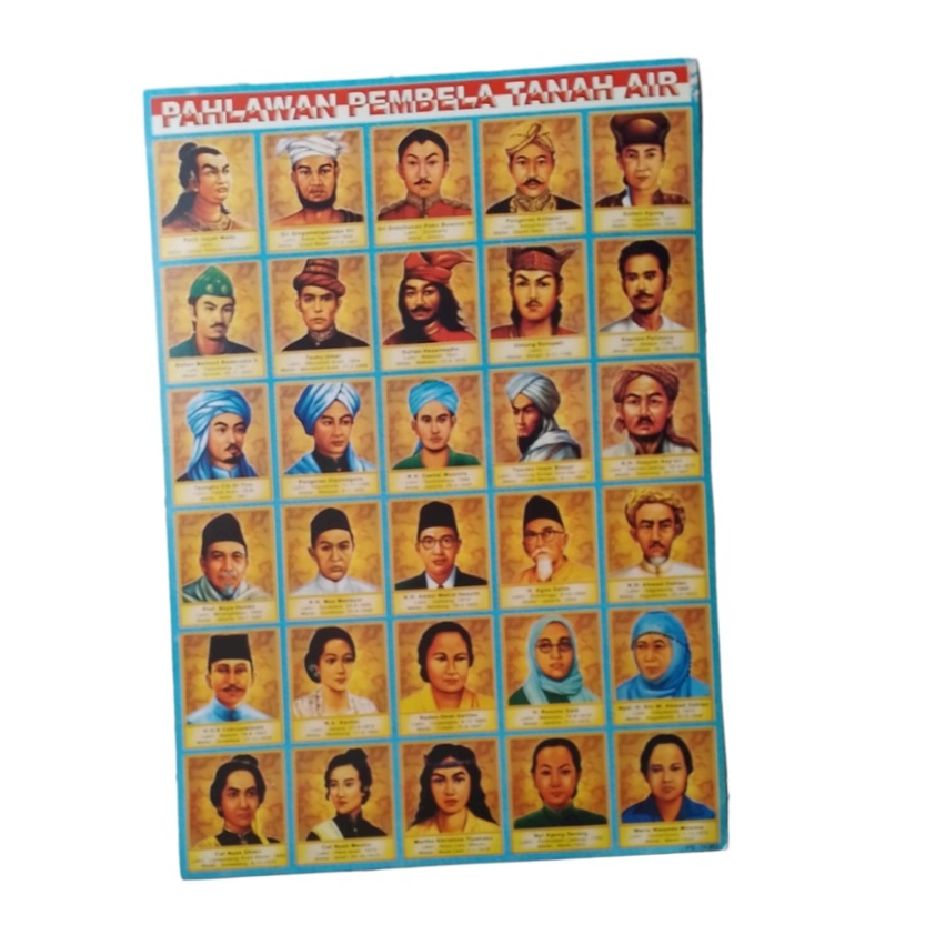 Poster edukasi Pahlawan Kemerdekaan dan Pahlawan Revolusi