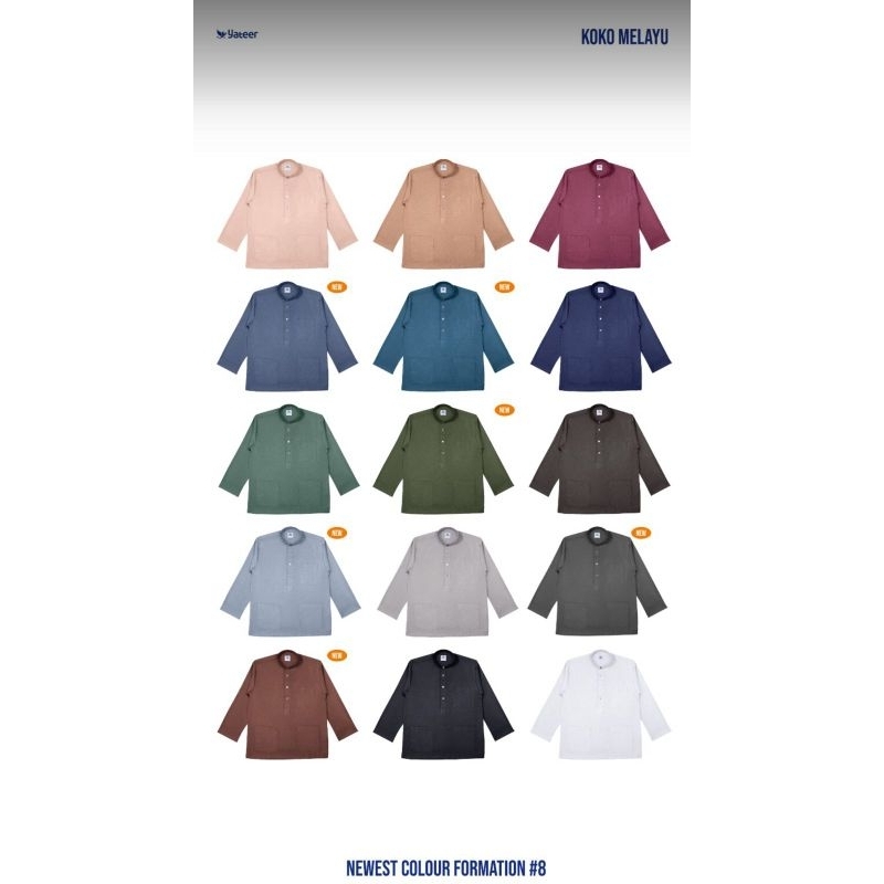 Yateer/ koko Melayu bordir / baju koko Maroko Polos / Koko Melayu Dewasa