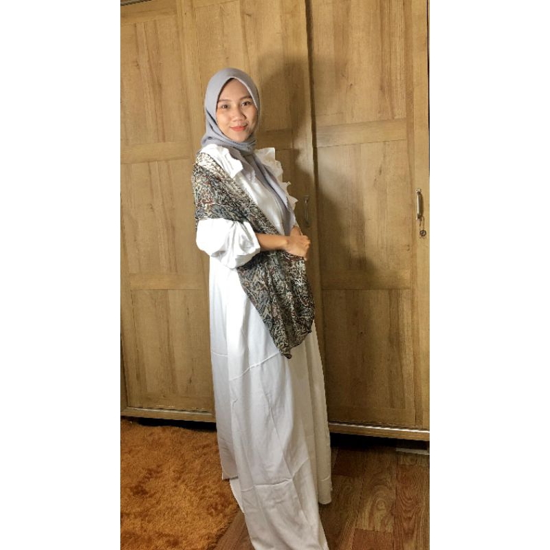 Shakilla Dress White | Gamis Putih Panjang Hijab