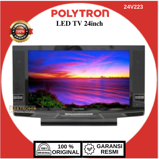 POLYTRON LED TV 24inch 24V223/24V223/ LED TV  POLYTRON TERMURAH/POLYTRON LED ORIGINAL/ GARANSI RESMI