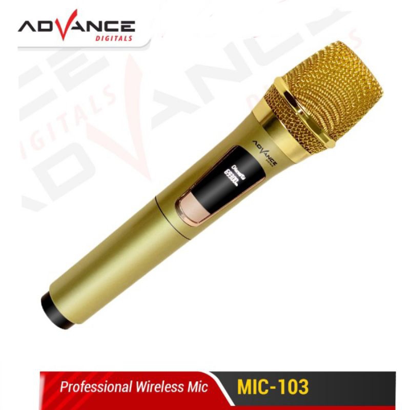 ADVANCE MIC-103 Mic Wireless Tanpa Kabel Free Baterai isi ulang  2 pcs