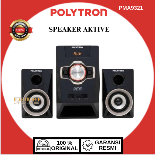 POLYTRON Bluetooth Speaker Multimedia Karaoke PMA9321/PMA-9321/PMA9321/PMA9321/Polytron Bluetooth Sp