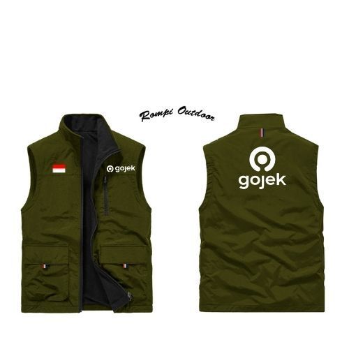 Rompi Pria Gojek Pelindung Dada Vest Cowok Jaket Mantel Pria Rompi Parasut Terbaru Dan Tebal Rompi M