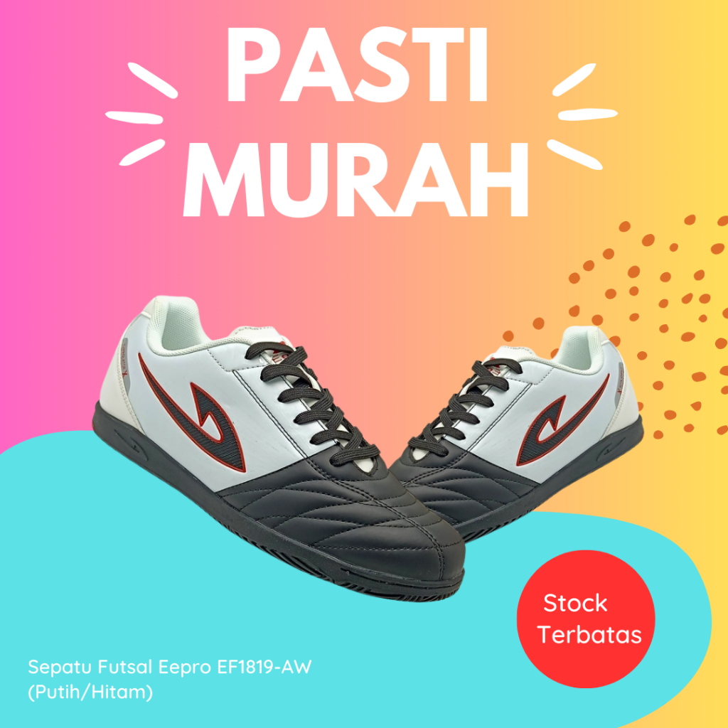 Sepatu Futsal Eepro EF1819-AW (Putih/Hitam) TERBARU 
