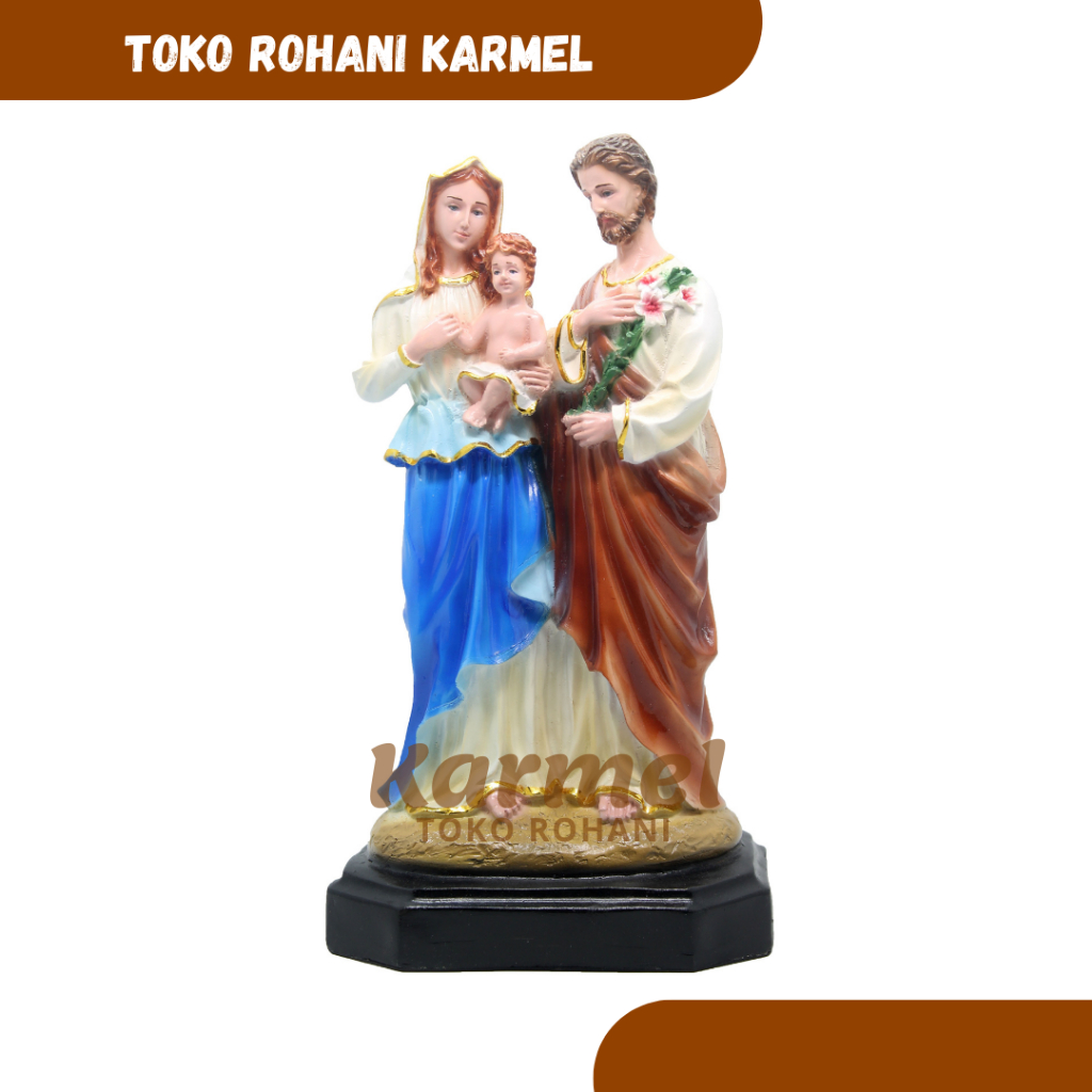 PATUNG KELUARGA KUDUS GENDONG 30 CM / PATUNG KATOLIK / PATUNG YESUS MARIA YOSEP / PATUNG SANTO YUSUF