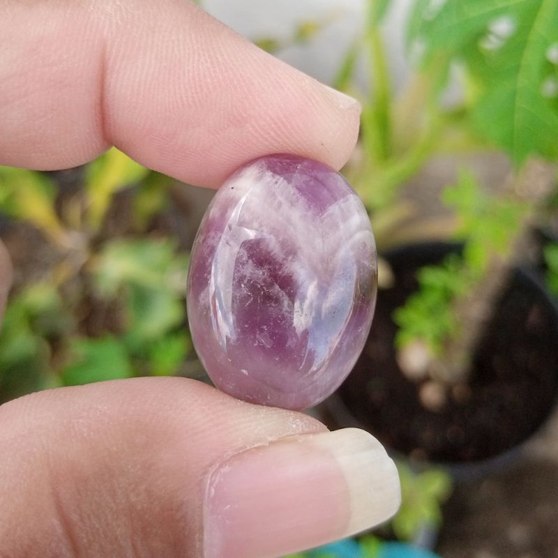 Batu Natural Kecubung Ungu / Amethyst Cabochon Jumbo Big Size Murah
