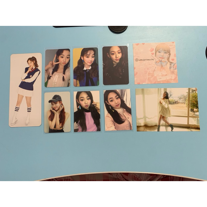 photocard gugudan mina, hana, mimi