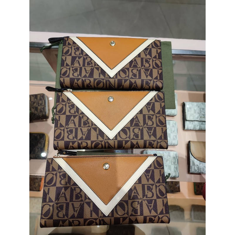 Dompet monogram Bonia original termurah (free card holder)