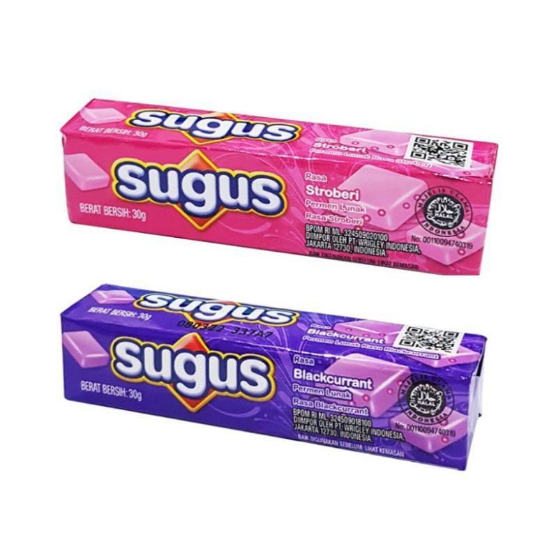 

Sugus Stick Permen Lunak Blackcurrant strawberry