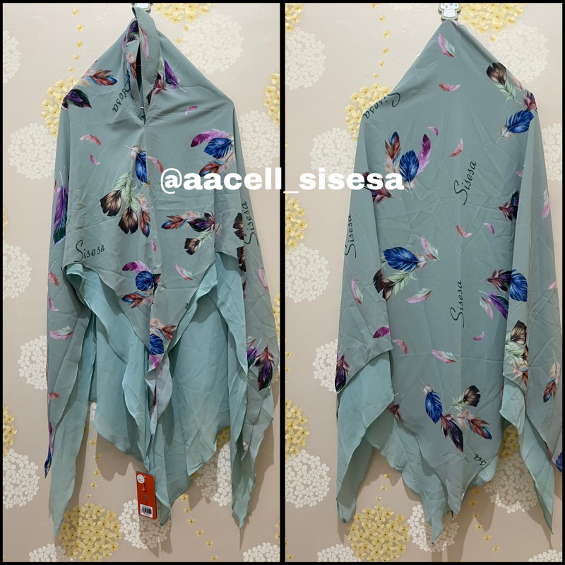 Sisesa Berkha feather turquise Sisesa Khimar feather nwt