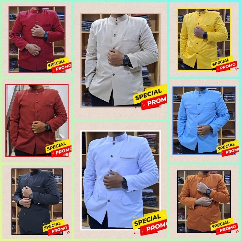 Jas Koko Jasko Mandarin list Saku putih Terlaris