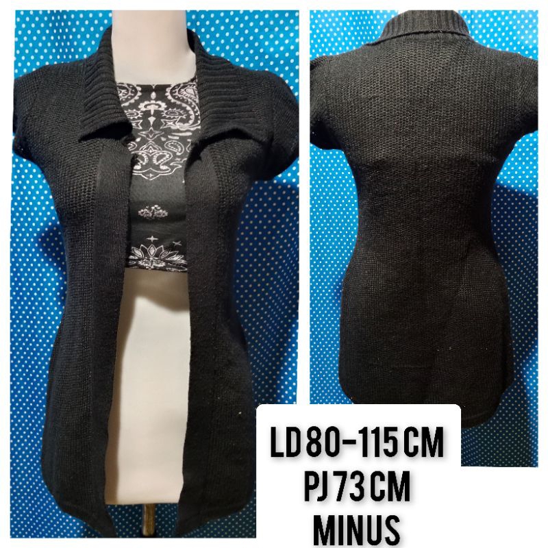 OUTER WANITA RAJUT HITAM MUMER