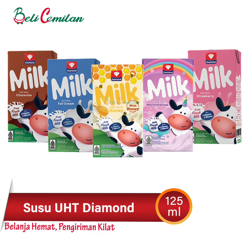 

Susu UHT Diamond Milk 125ml - Paket 1 Karton isi 40 pcs