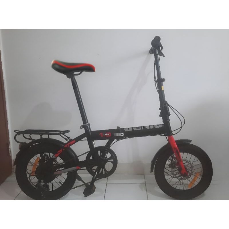 #preloved Sepeda Lipat Genio Lunox 1.0 Folding Bicycle Alloy 16 inch (7 Speed) second murah kondisi 