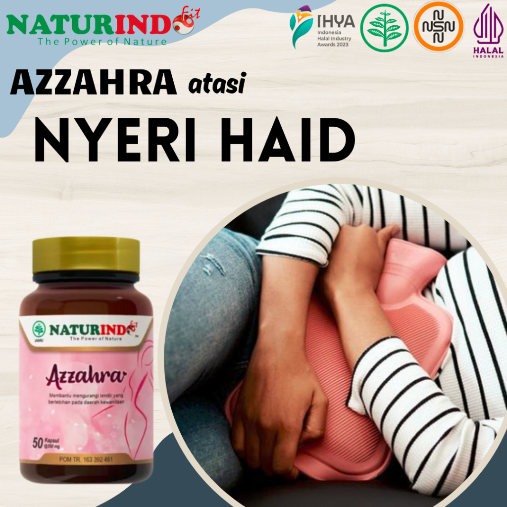 AZZAHRA OBAT NYERI HAID HAID TIDAK TERATUR HORMON KEWANITAAN HERBAL ALAMI NATURINDO