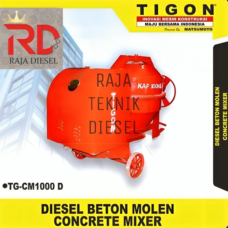 Beton Molen Concrete Mixer Semen TIGON 1000 Liter ORIGINAL