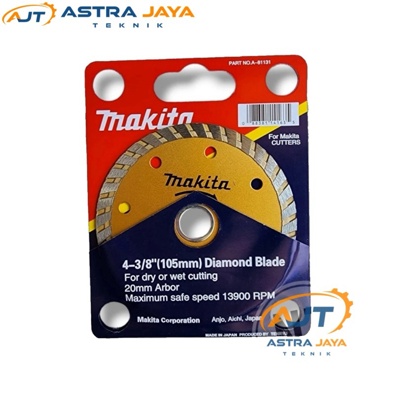 Makita Diamond Wheel Turbo Batu Potong Granit 4” Mata Gerinda Keramik Basah dan Kering