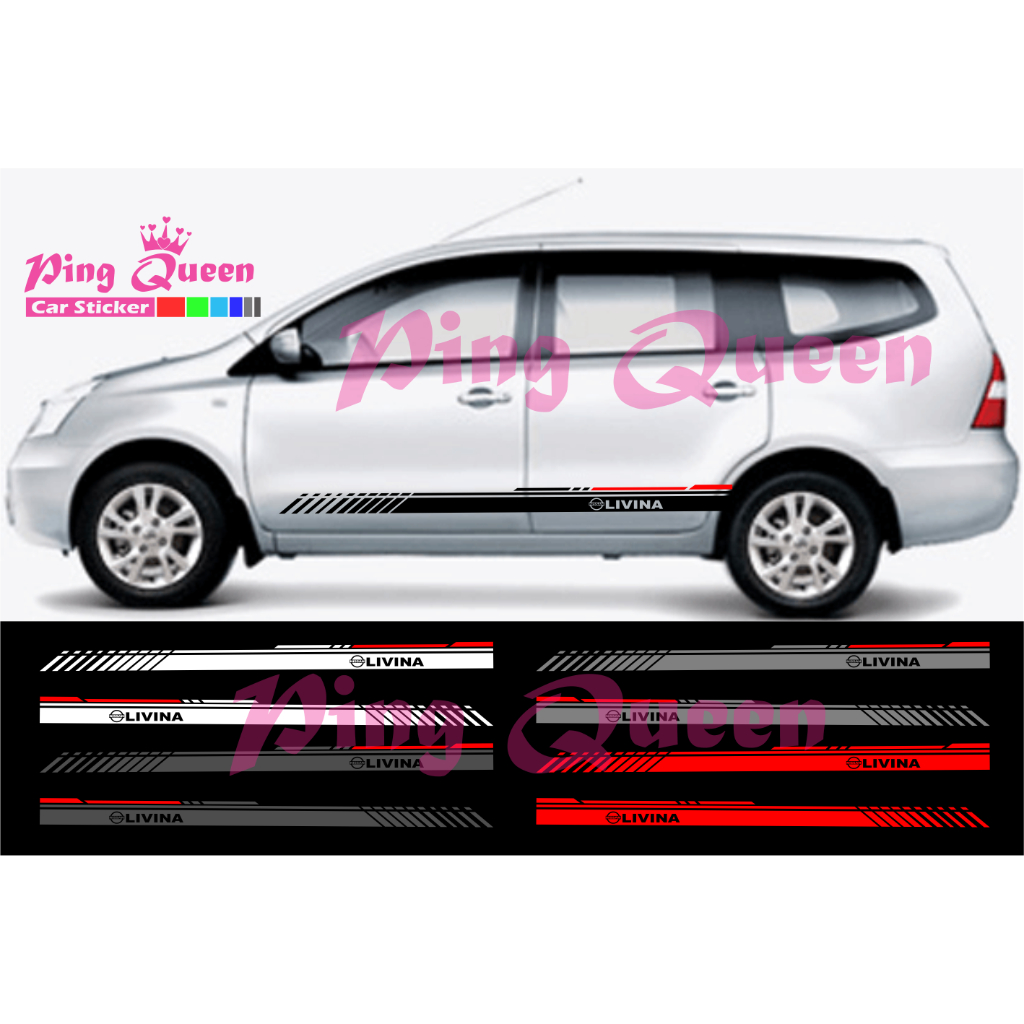 Sticker stiker mobil Livina striping sticker list mobil Nissan Livina