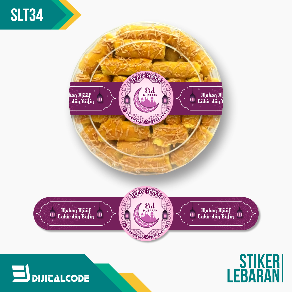 

SLT34 Stiker Label Parcel Segel Toples Kue Lebaran Idul Fitri