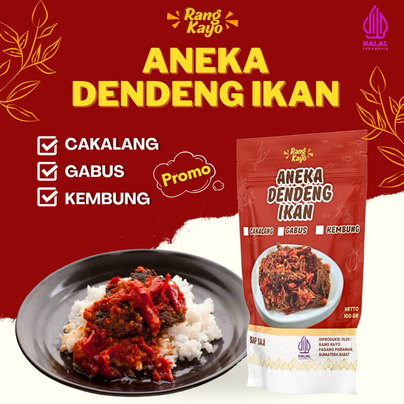 

Rang Kayo - Dendeng Krispi Ikan cakalang / Gabus / Kembung krispi 150gr