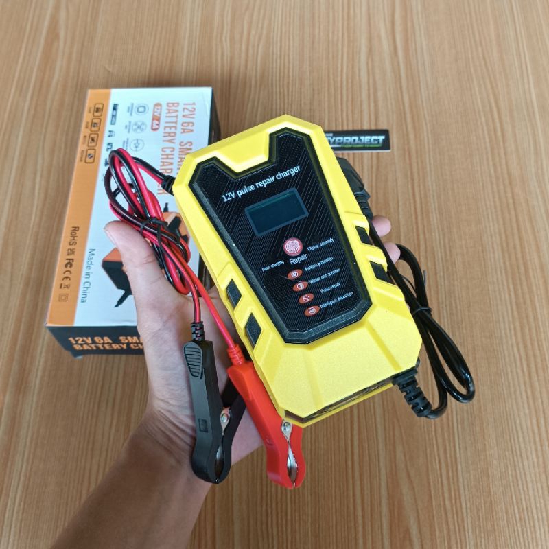 Cas Aki Accu Portable Otomatis 6 Ampere 12 Volt Bisa Untuk Motor Mobil Garansi Ganti Baru Ces Carger