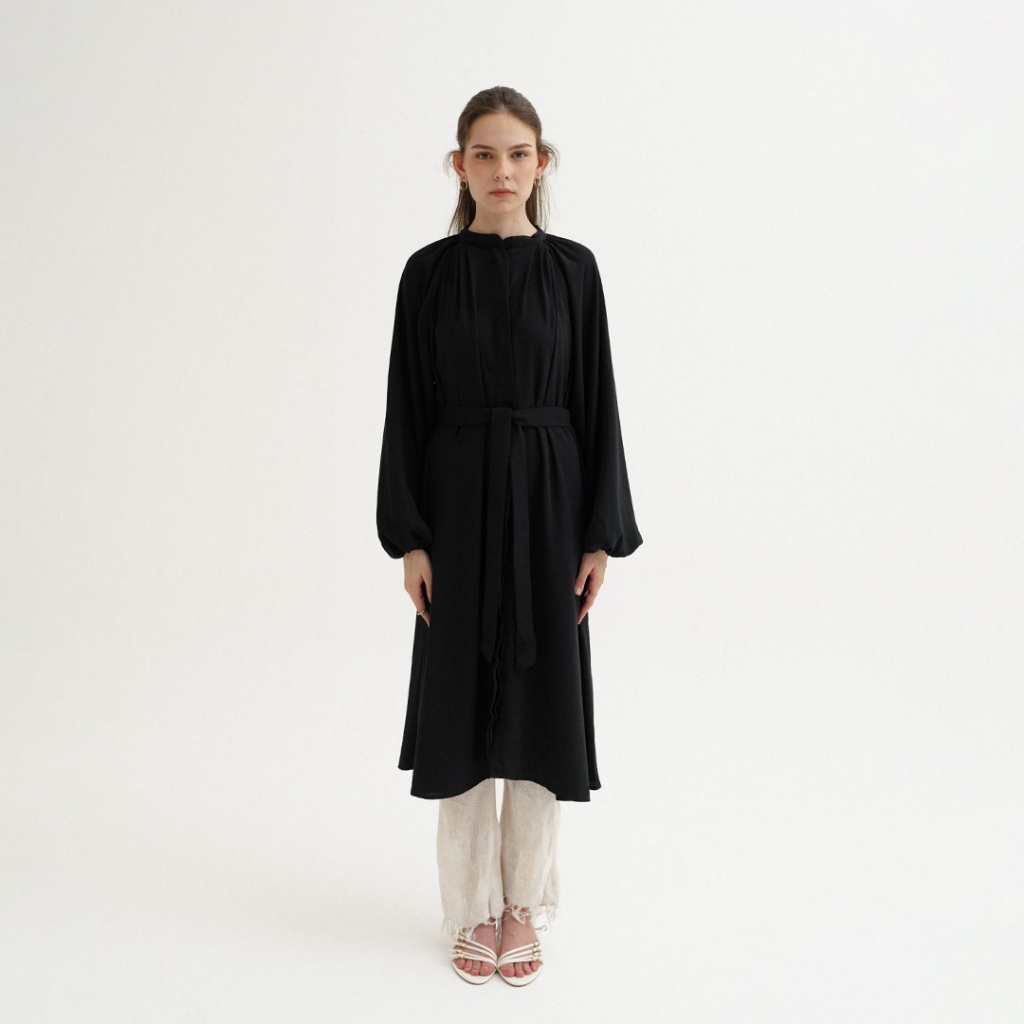 Queensland Tunik Wanita Lengan Panjang LIN000387Q Hitam