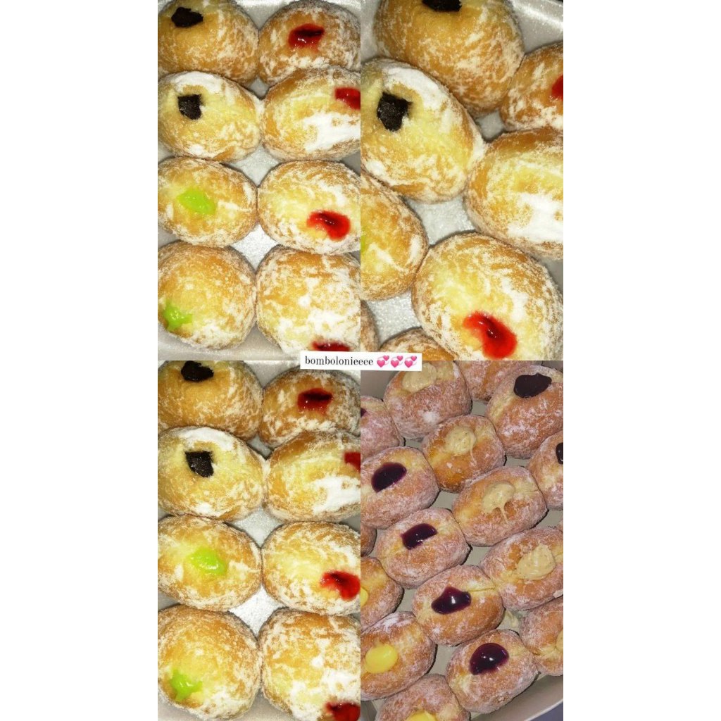 

BOMBOLONI 1 PACK ISI 8 PCS MINI SOFT FULL SELAI LUMER / BOMBOLONI BATAM / BOMBLONI VANCY CAKES / DONAT BOMBOLONI LEMBUT / DONAT BOMBOLONI / BOMBOLONI DONAT VARIAN RASA