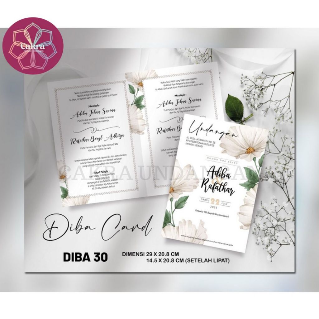 

Diba 30 Blangko Undangan Pernikahan CAKRA