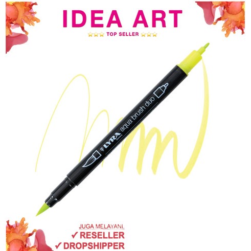 

Spidol Marker Dual Brush Pen Lyra Germany Aqua Brush Duo Permanent Lemon Cadmium 6520005 - Satuan