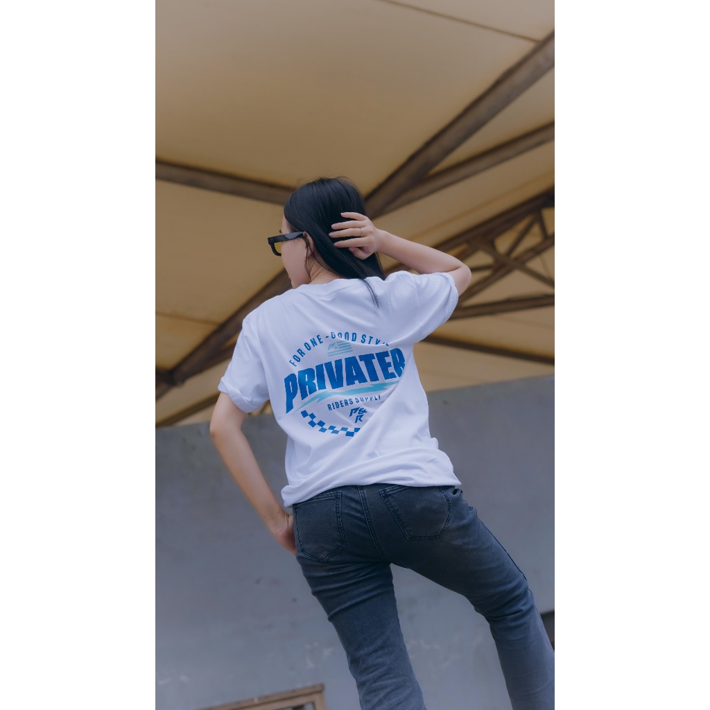T-SHIRT PRIVATER BLUE OVAL || ORIGINAL PRIVATER RACING INDUSTRIES