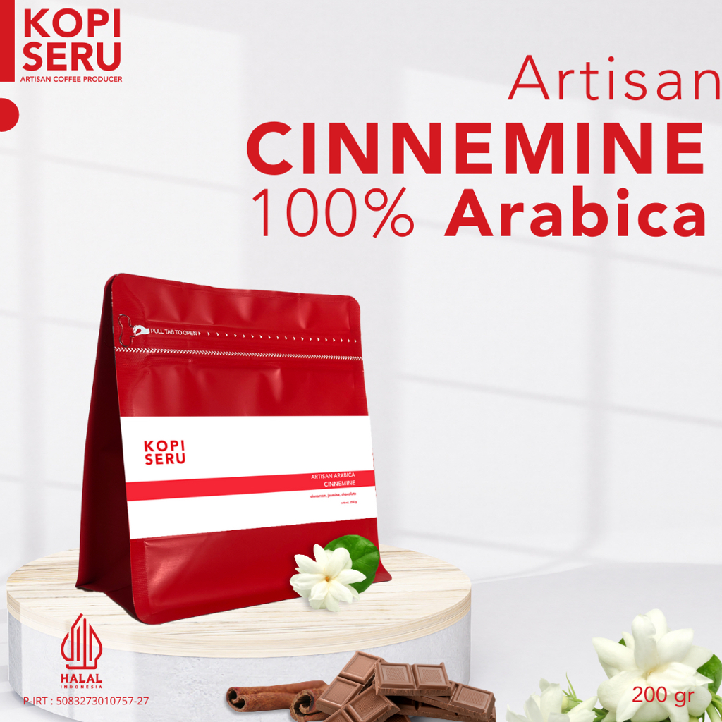 

Artisan Kopi Cinnamine Kopi Seru 200g Cinnamon Jasmine Chocolate - Biji Kopi