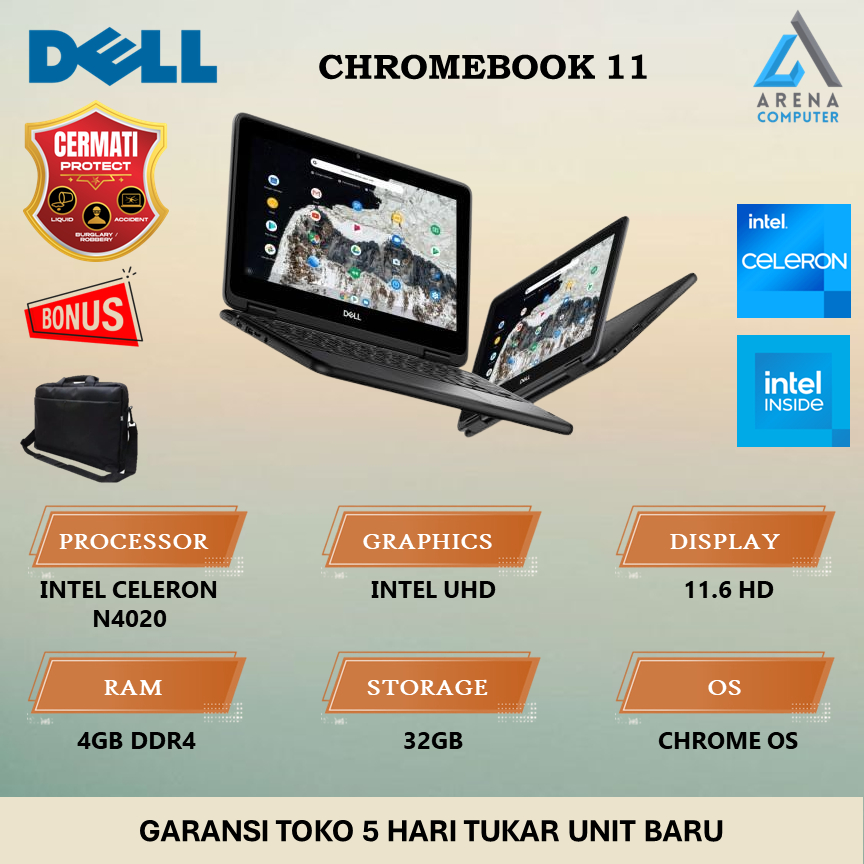 Dell Chromebook 11 3100 Intel N4020 4GB 32GB Chrome OS