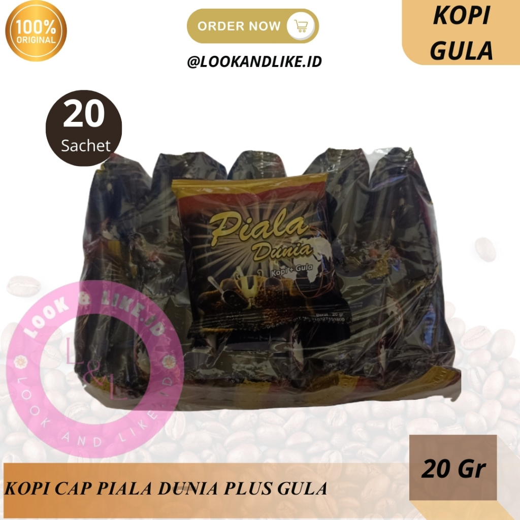 

Kopi Gula Piala Dunia Black Isi 20 Bks x 20gr Produksi Toko Agus Kopi Legend Khas Kota Bogor